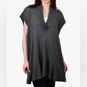 STELLA MCCARTNEY Gray WOOL/SILK SLEEVELESS TUNIC SIZE 40